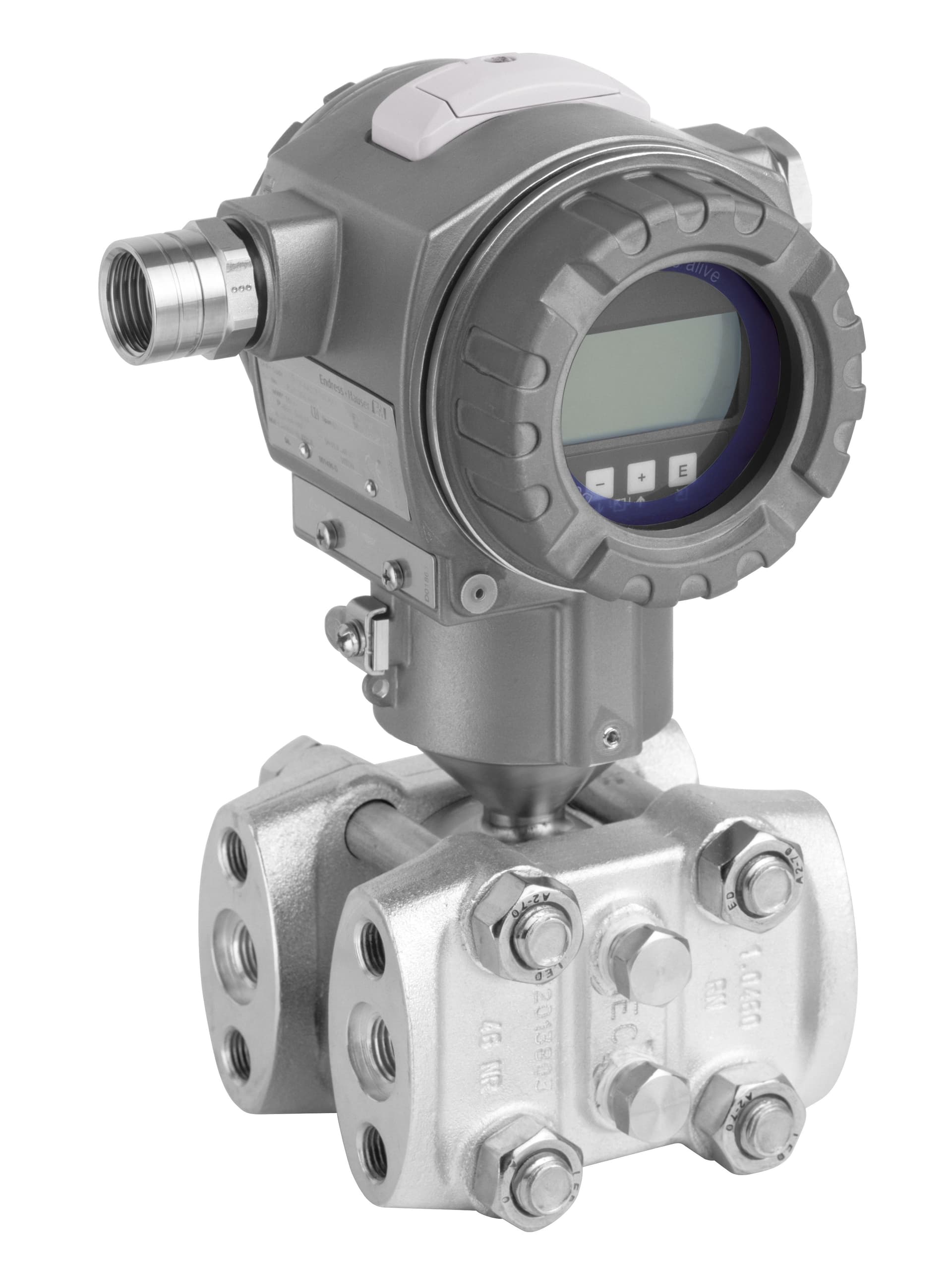Deltabar S PMD75 all-metal stainless housing variant with 4-bolt differential body — official product photo
