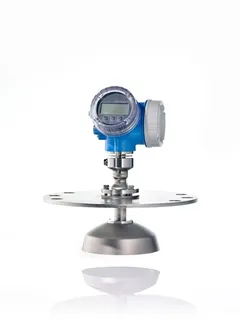 Micropilot FMR57 with metallic parabolic antenna (official Endress+Hauser image)