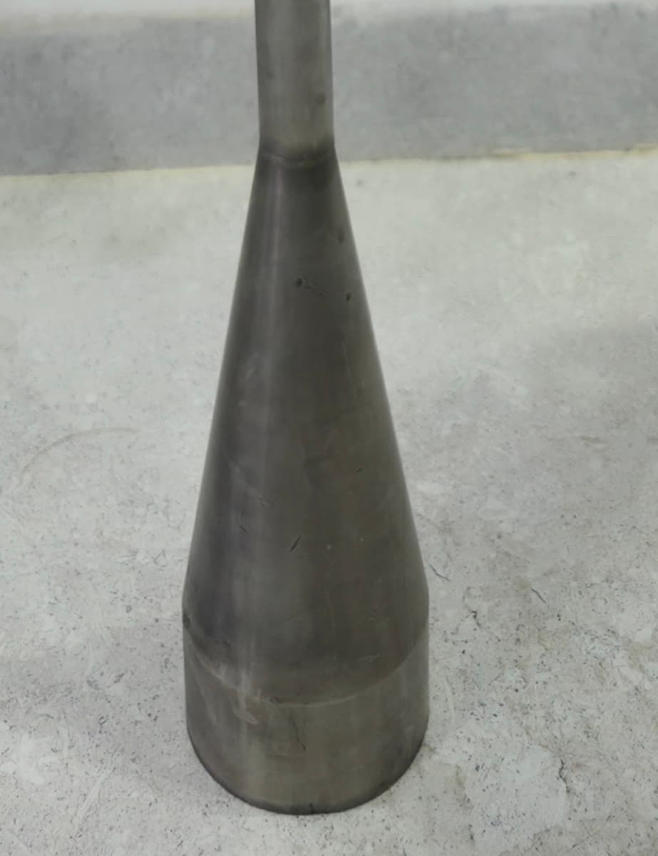 Micropilot M FMR240 stainless horn antenna, close-up — the FMR240 in Barmaan's warehouse
