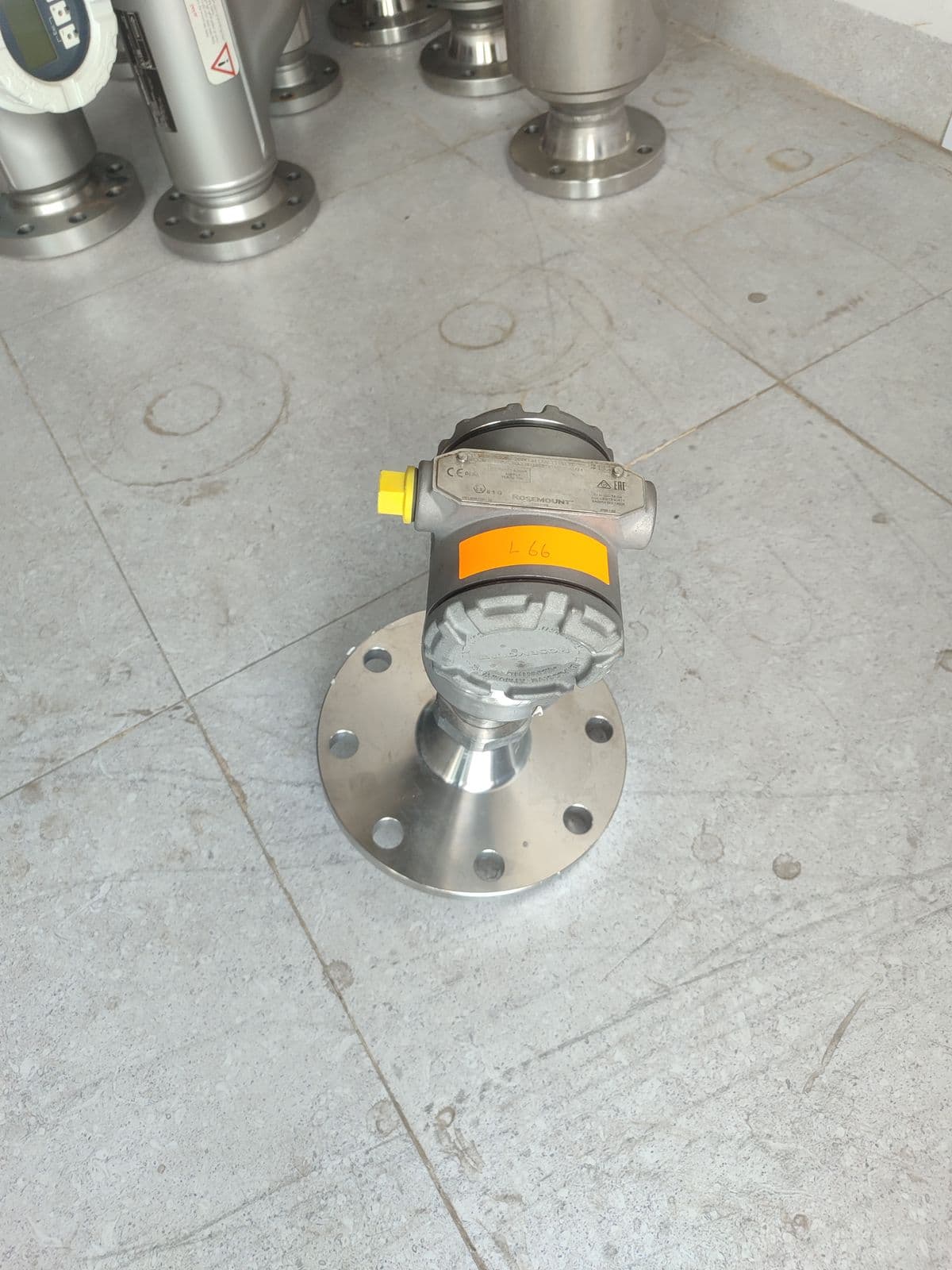 Rosemount (Emerson) radar level transmitter — photographed in Barmaan's warehouse