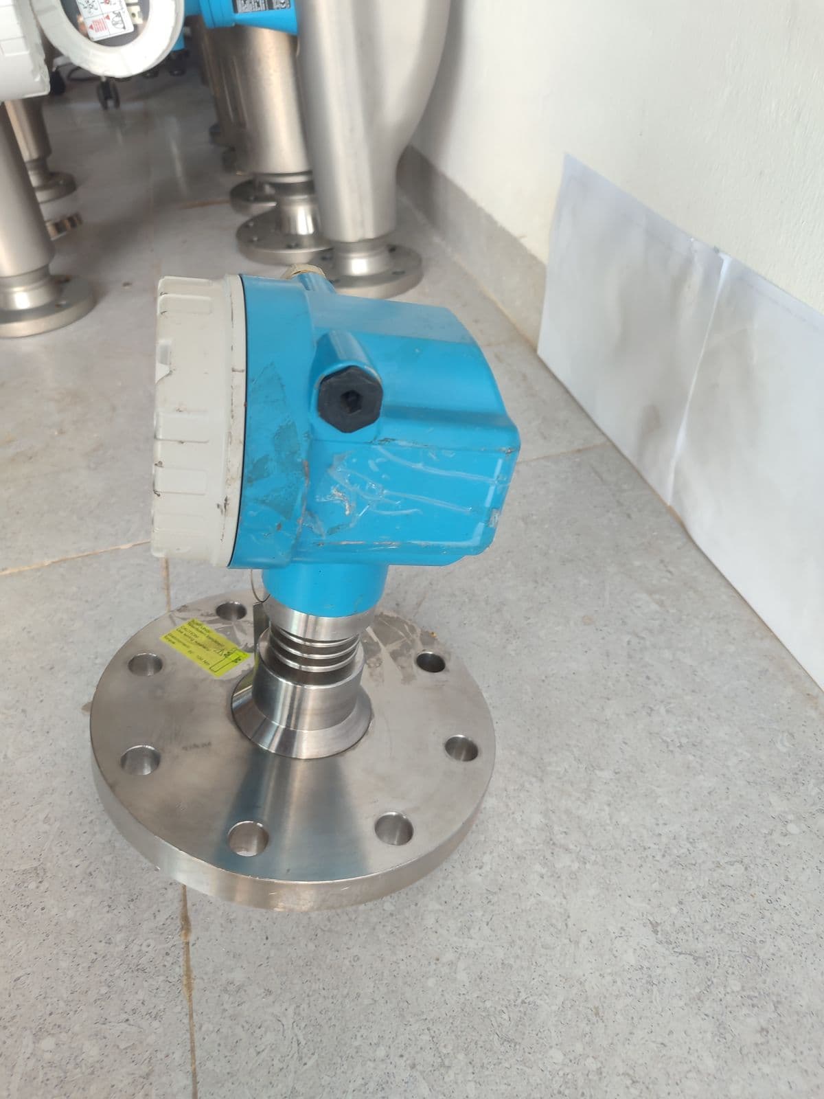 Endress+Hauser Micropilot M FMR245 radar level transmitter — unit L36 (NEPSI Ex ia build) in Barmaan's warehouse