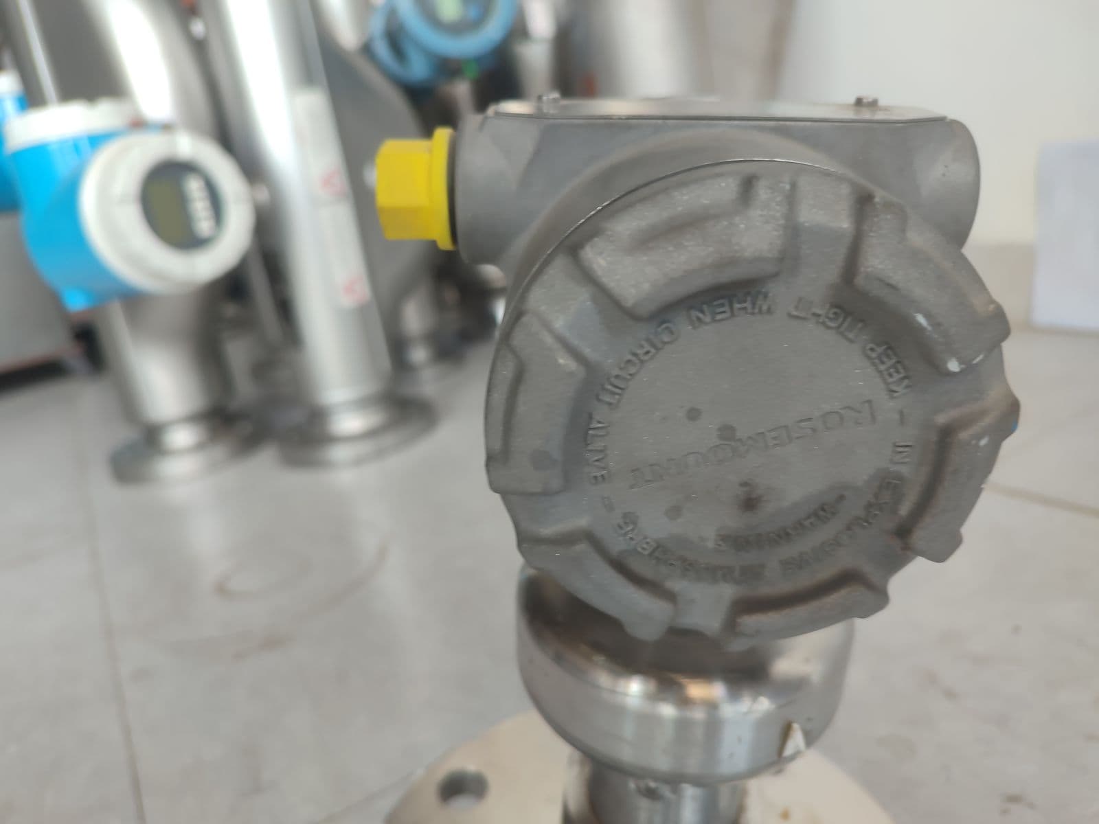 Rosemount (Emerson) radar level transmitter — photographed in Barmaan's warehouse